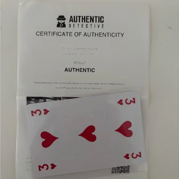 Louis Vuitton Authentic Playing Card with COA No 3 of Hearts - Picture 3 of 3